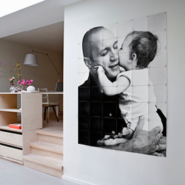 Photo collage enlargement wall decoration