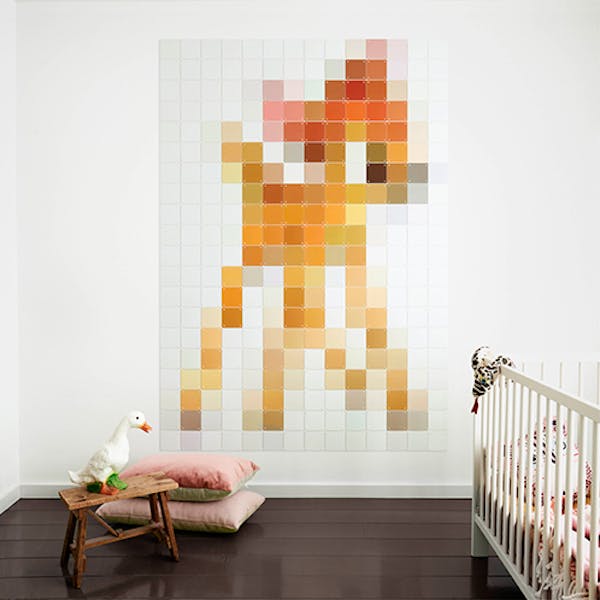Bambi pixel wanddecoratie