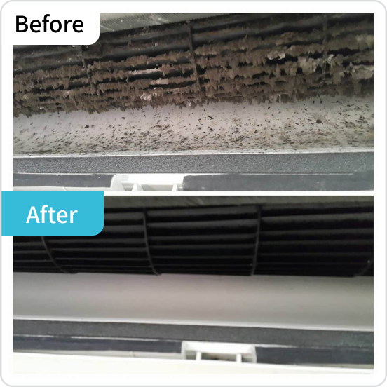 洗冷氣案例分享：冷氣清洗前後