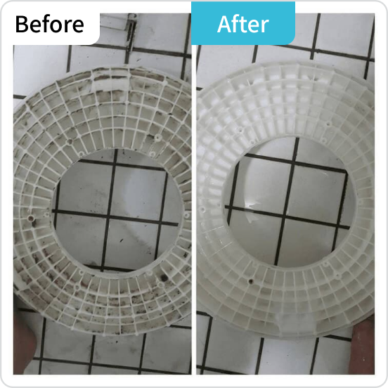 洗衣機清洗前後對比