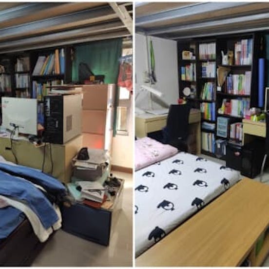 經過收納師整理、重新規劃空間後,房間變得乾淨整齊、井然有序,空間視覺更大 經過收納師整理、重新規劃空間後,房間變得乾淨整齊、井然有序,空間視覺更大