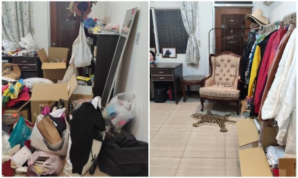 家中地板放置許多雜物，更需要好好收納，收納整理之後，家中空間看起來更大，也更有空間活動與走路