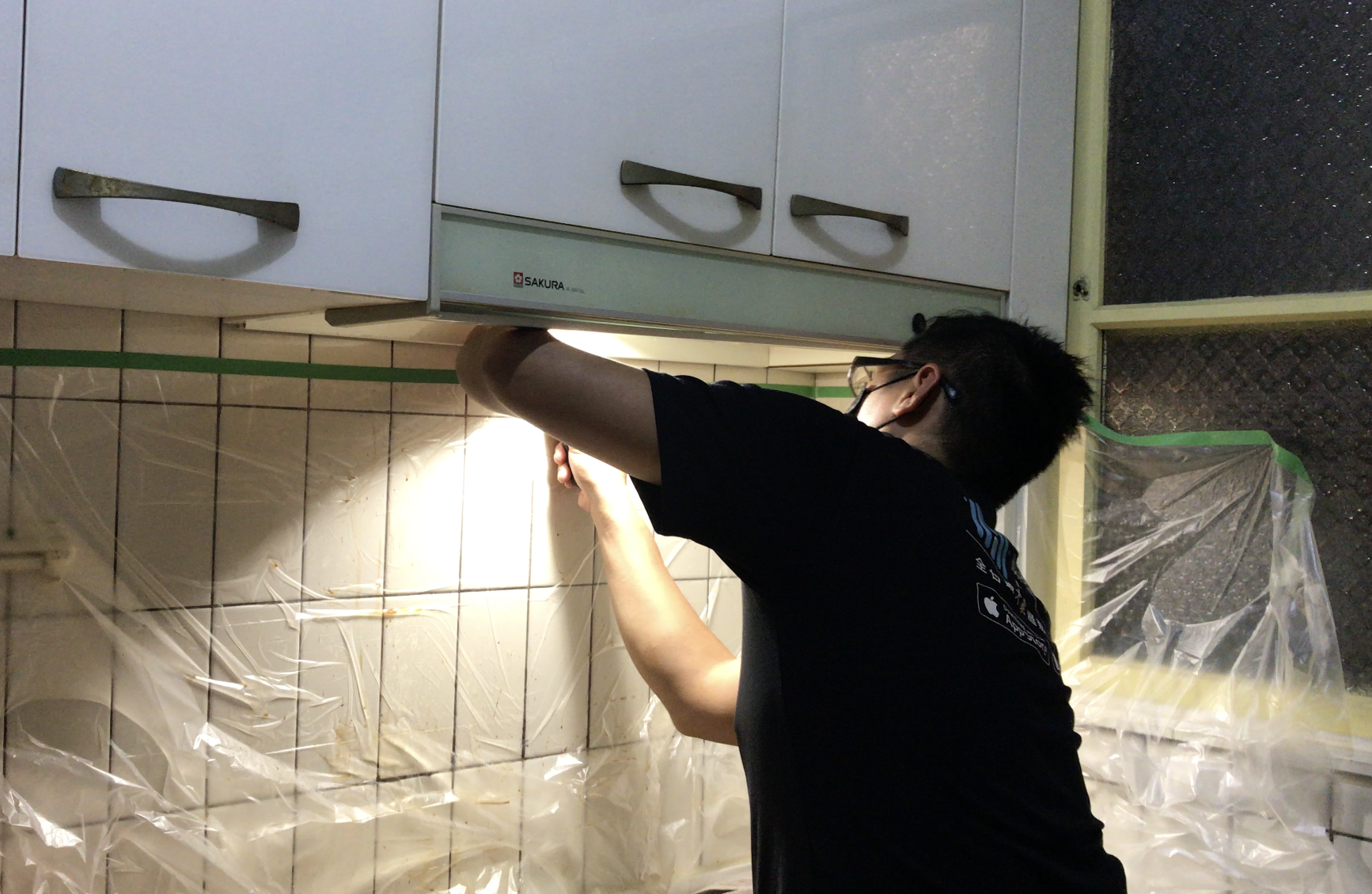 當場施作清潔抽油煙機