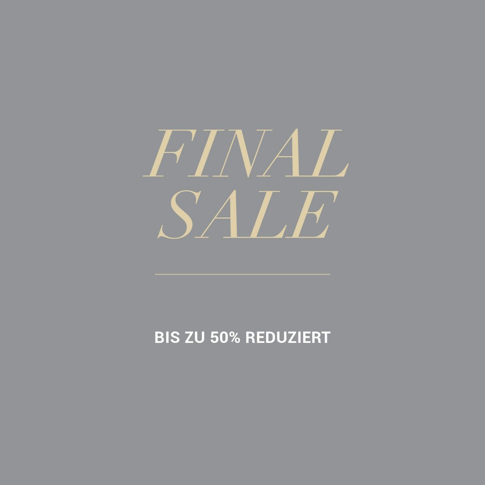 Final Sale | Jacques Britt
