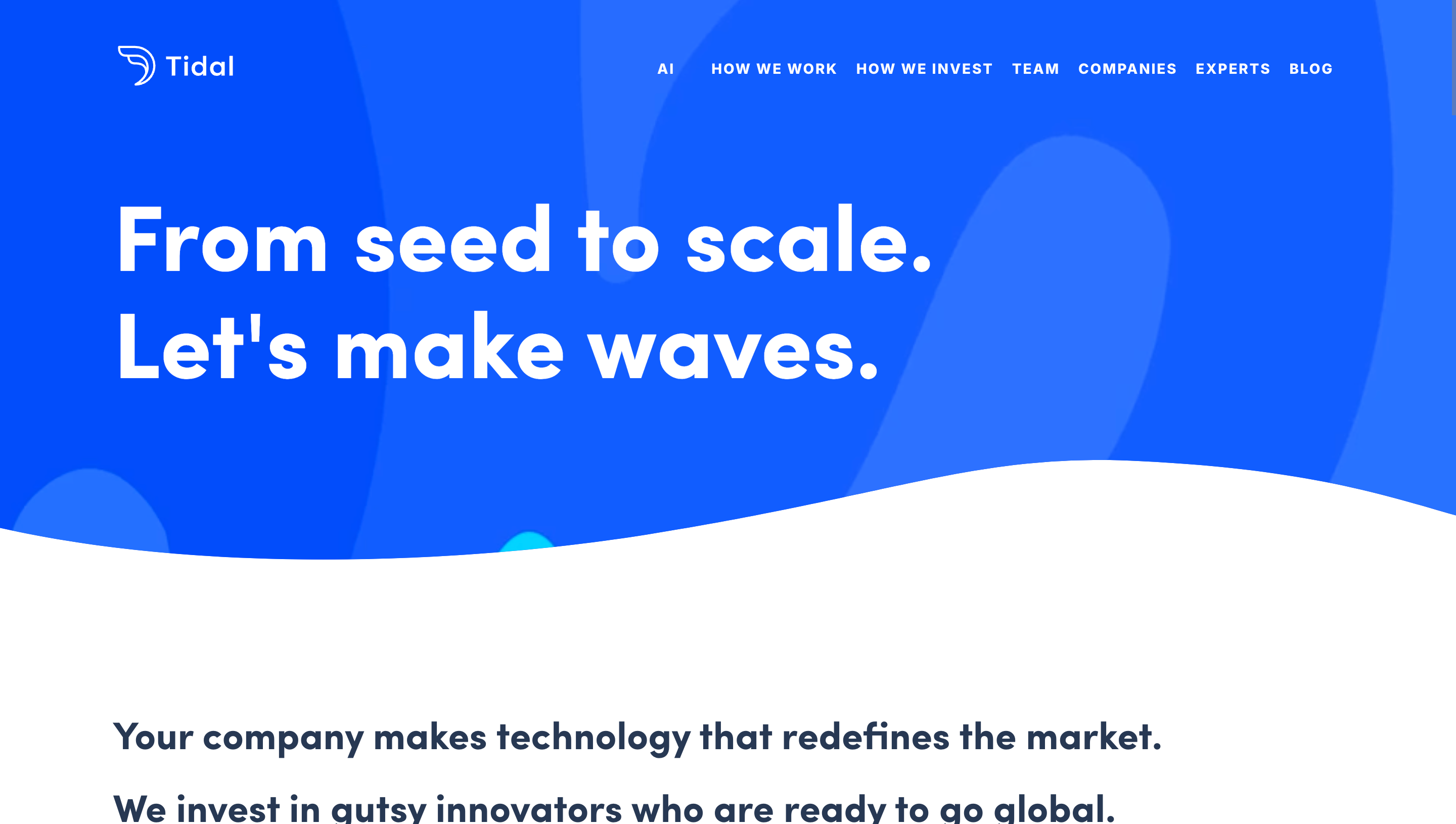 Screenshot of the Tidal website.