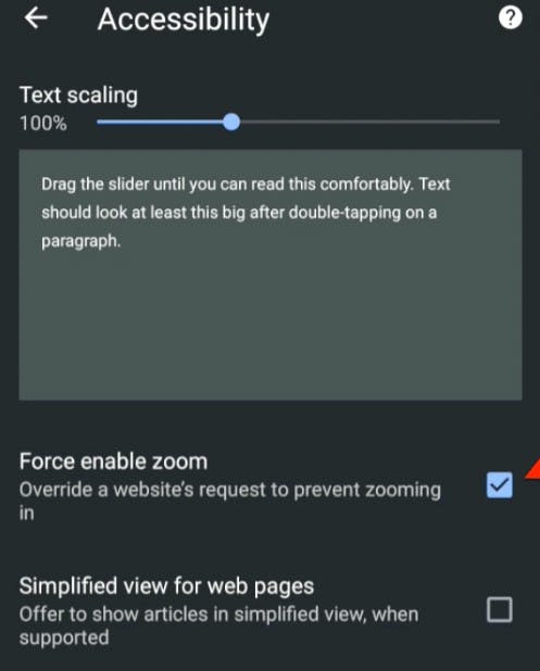 chrome screenshot on android