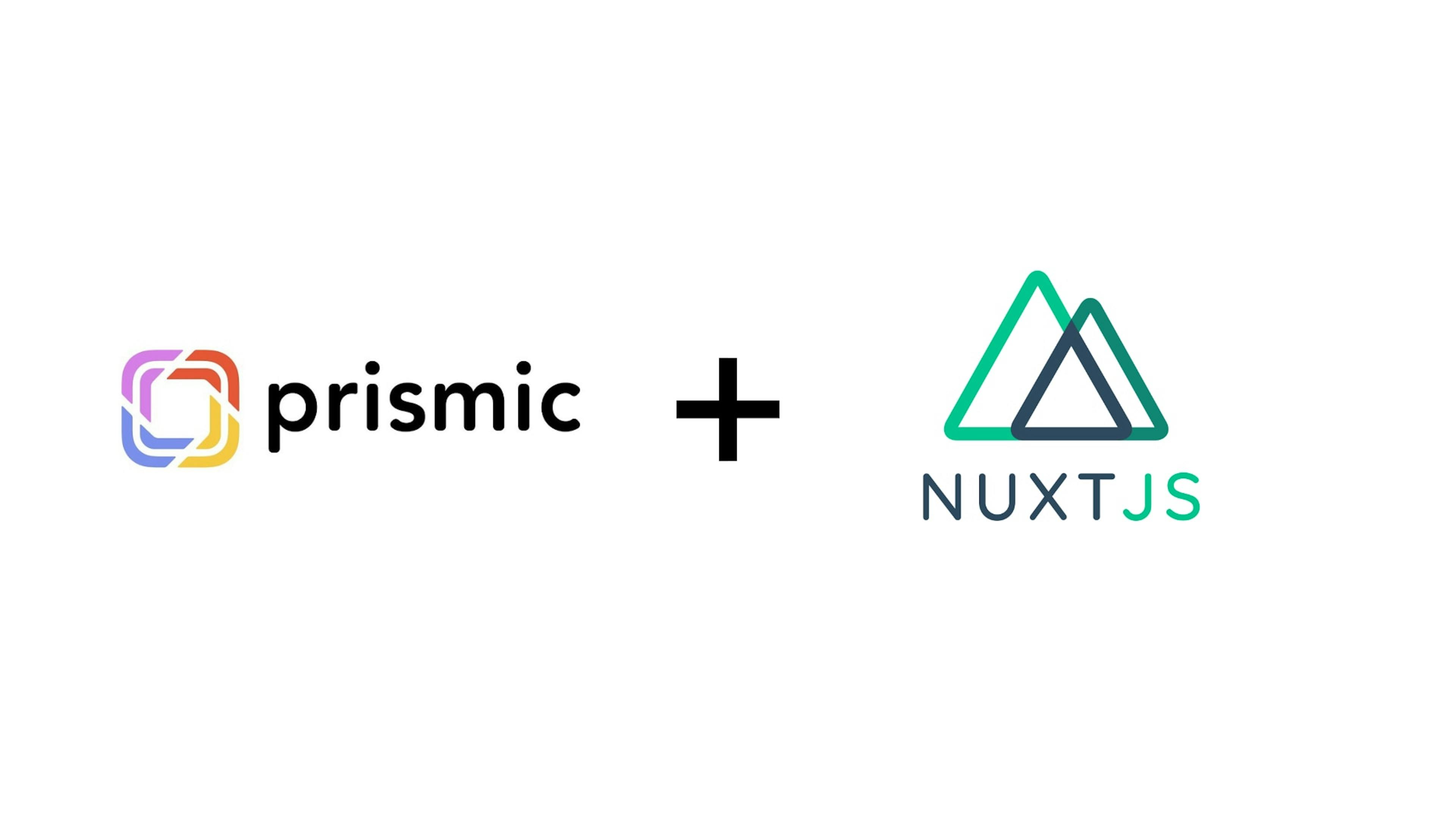 prismic.io and nuxt.js logos together