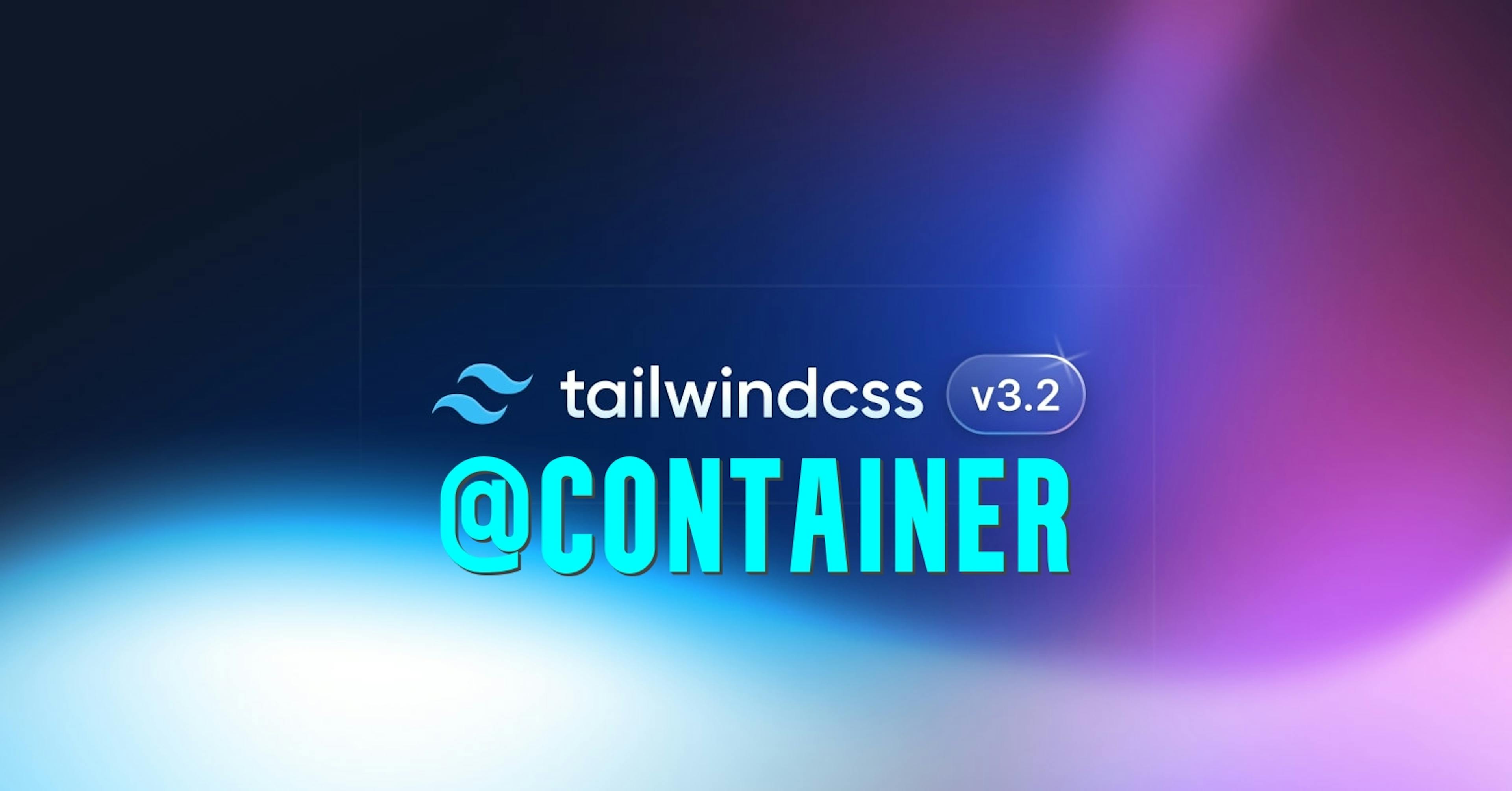 tailwindcss logo with @container super imposed