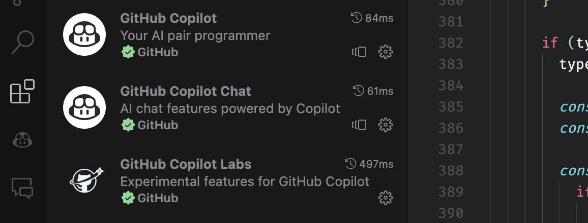 vscode copilot extensions