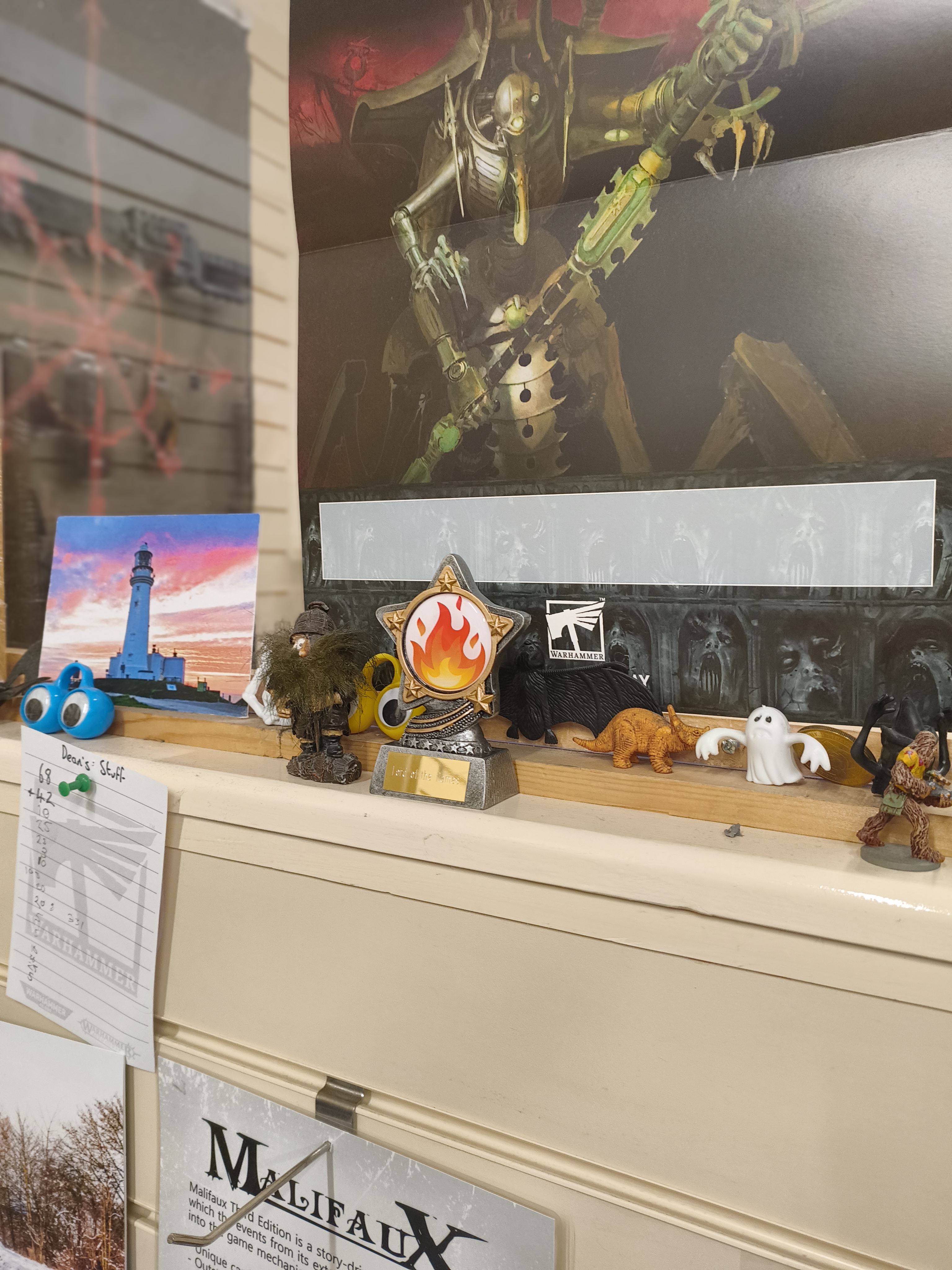 Lord of the Flames trophy on the Shelf at Powder Monkey