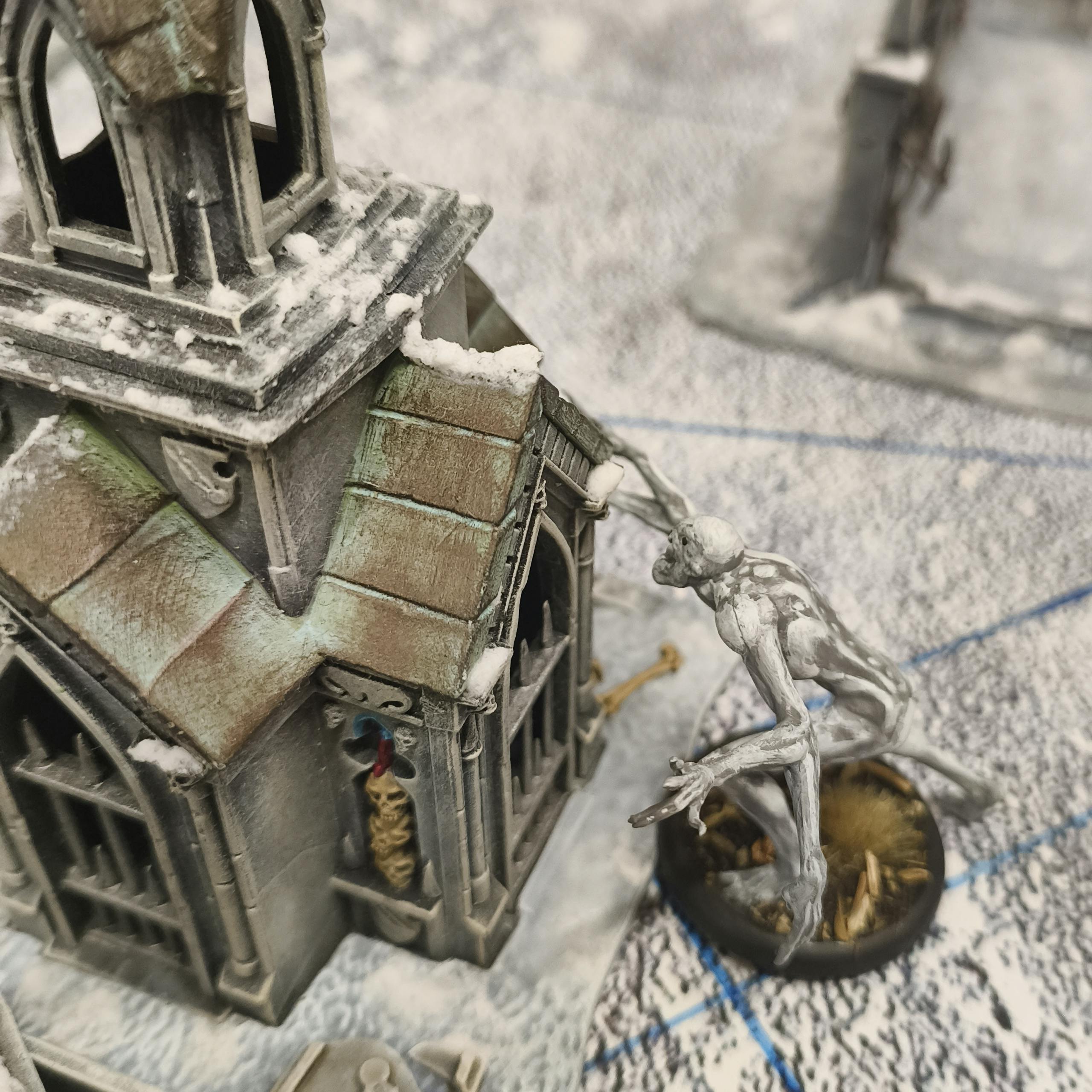 A Crookskin model near some Chapel Terrain