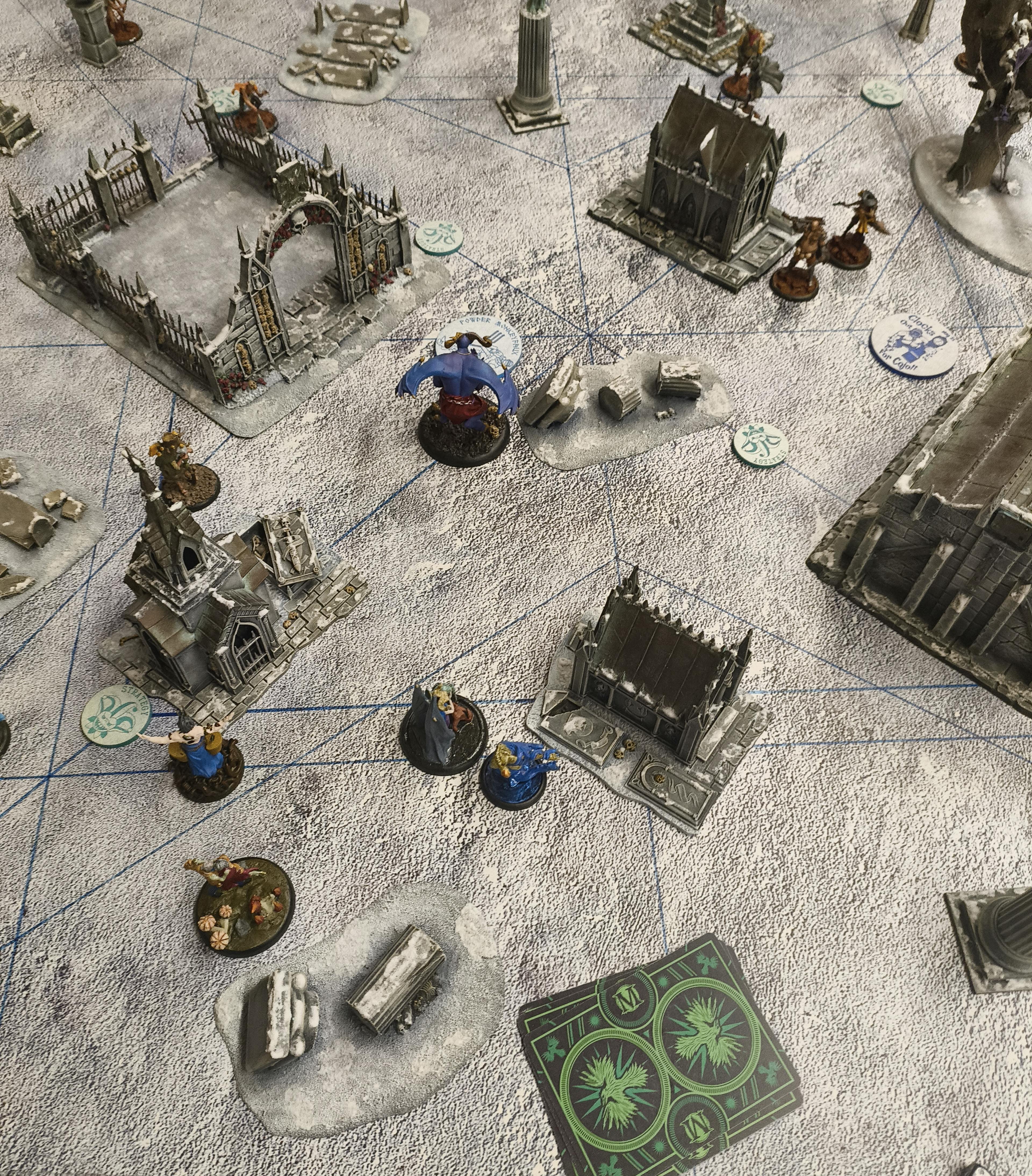 Models on an icy board