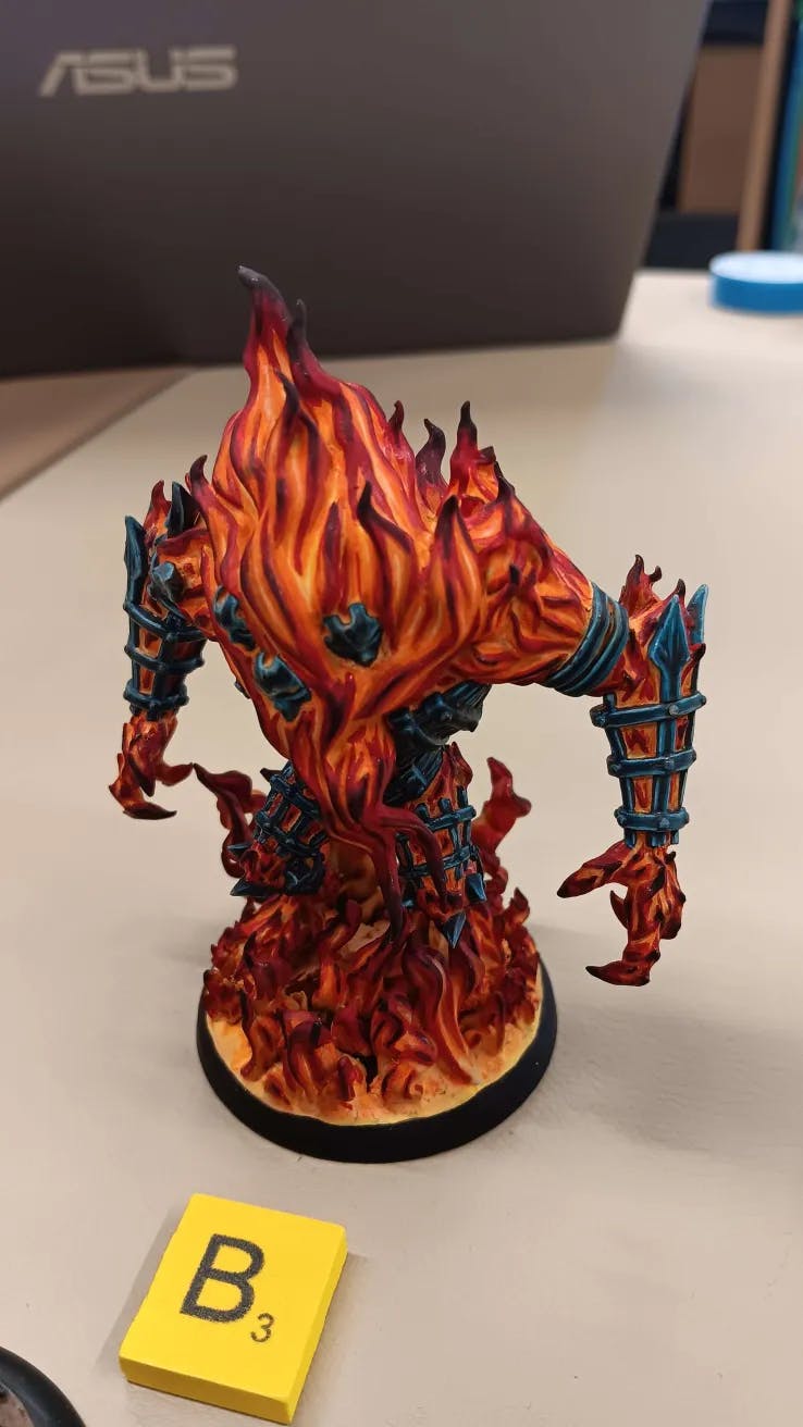 A beautifully painted Fire Golem