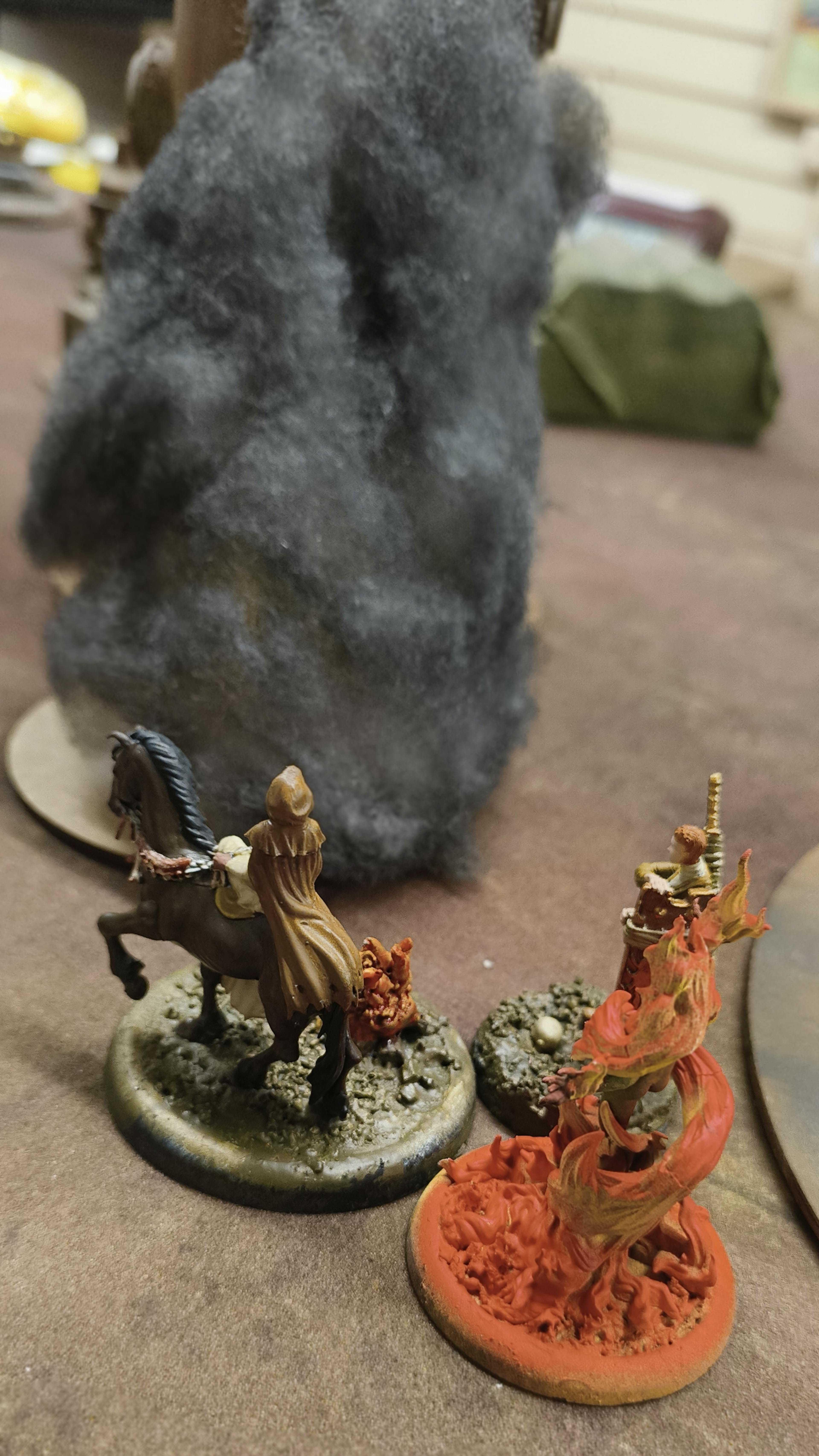 A Reva model near some smoke.