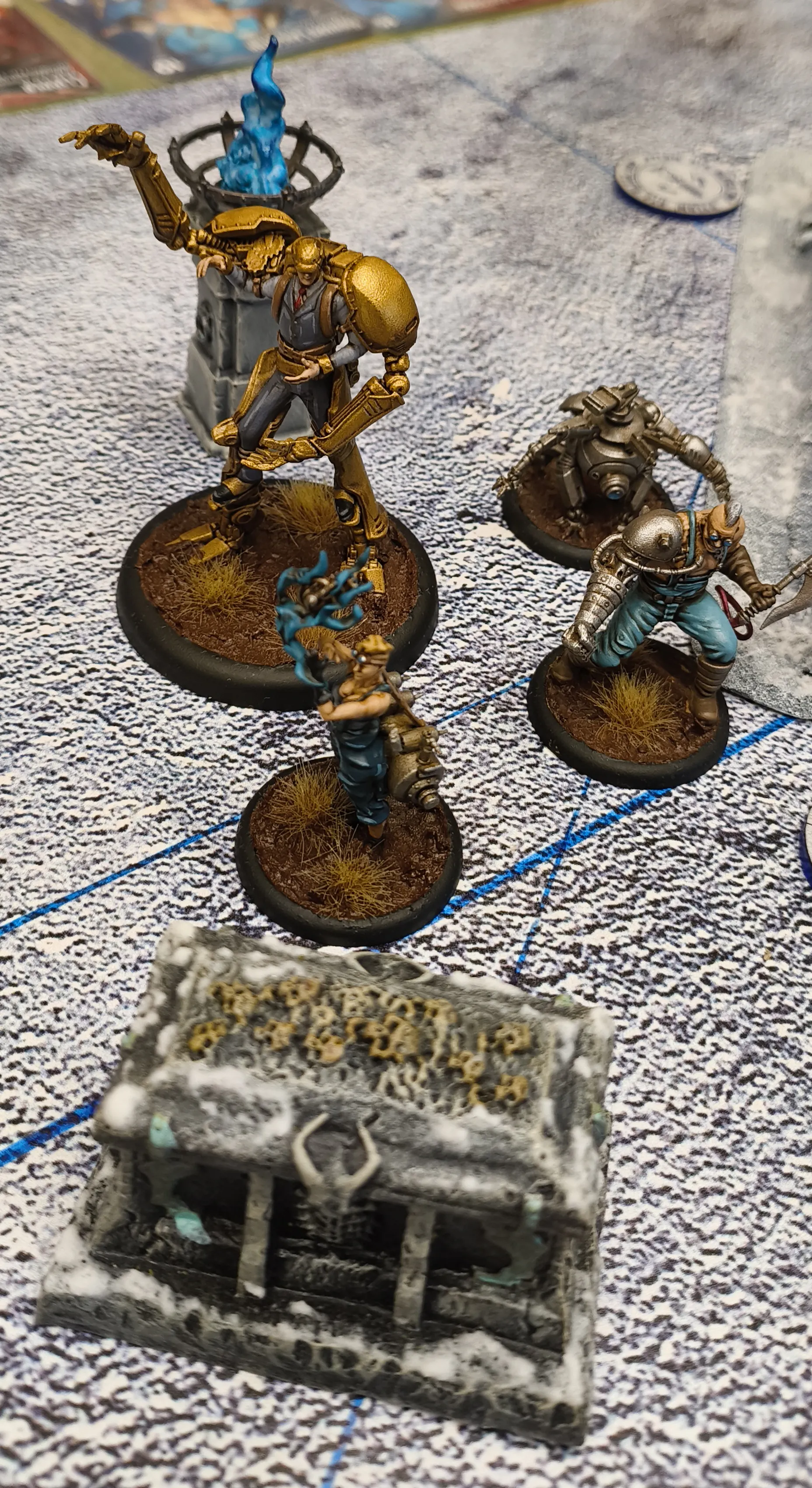 Models on a gaming table