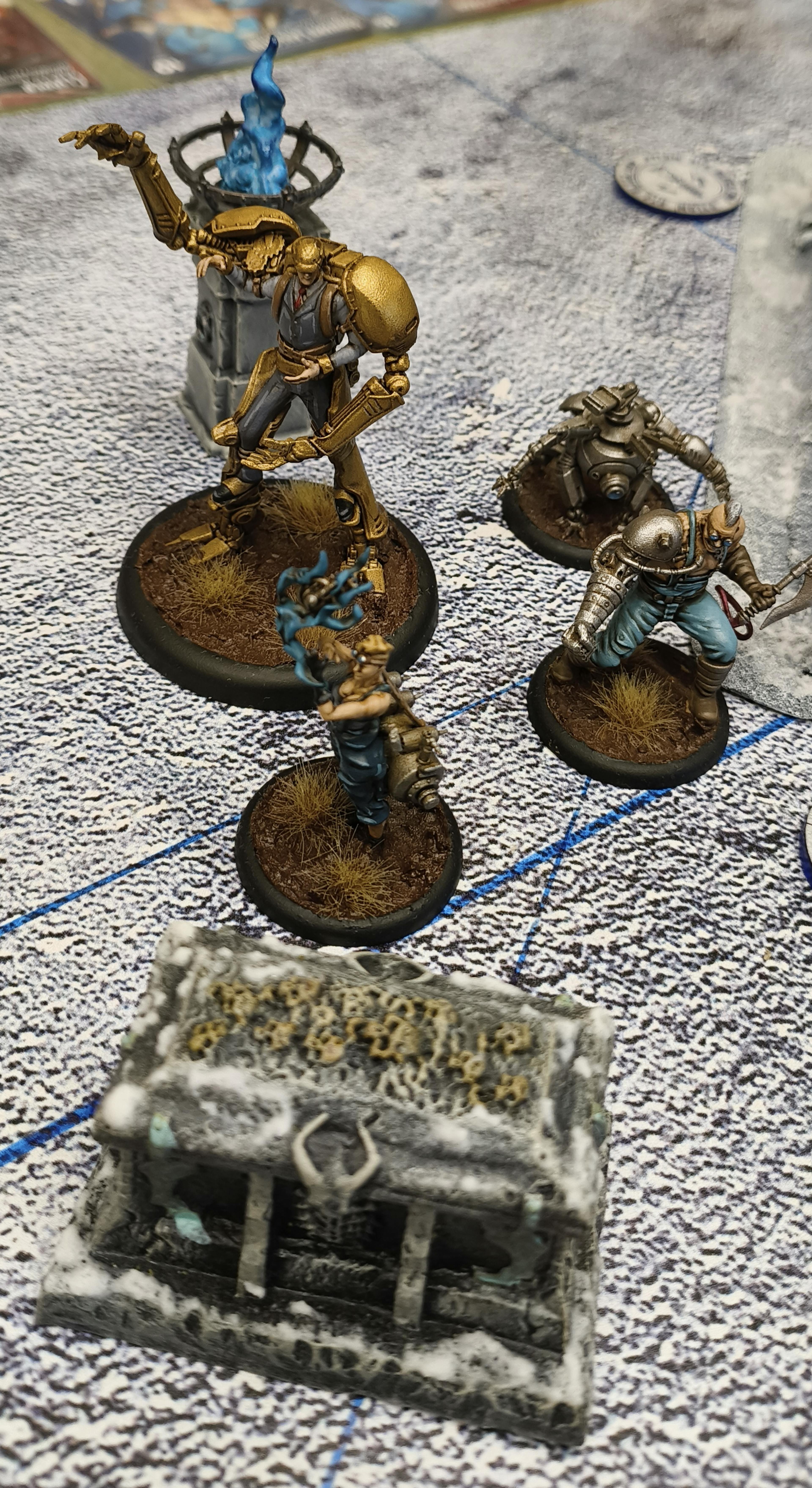 Models on a gaming table