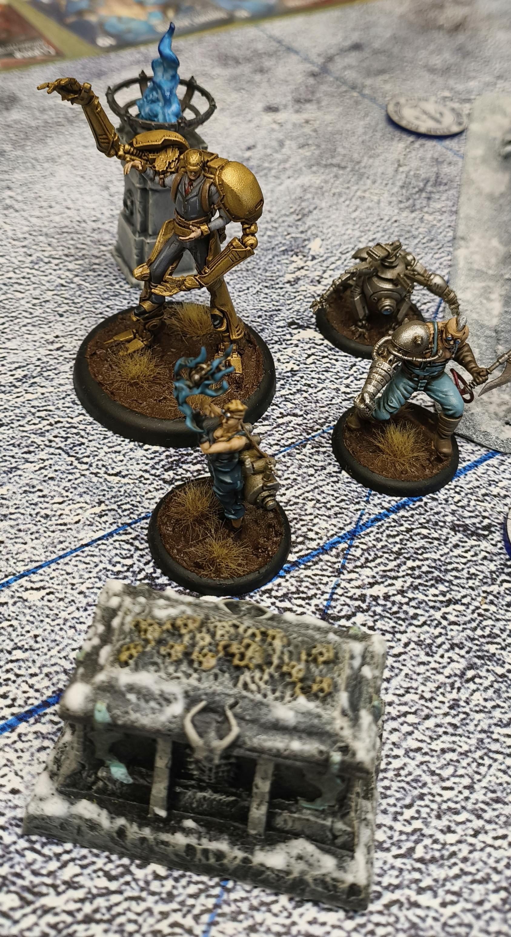 Models on a gaming table