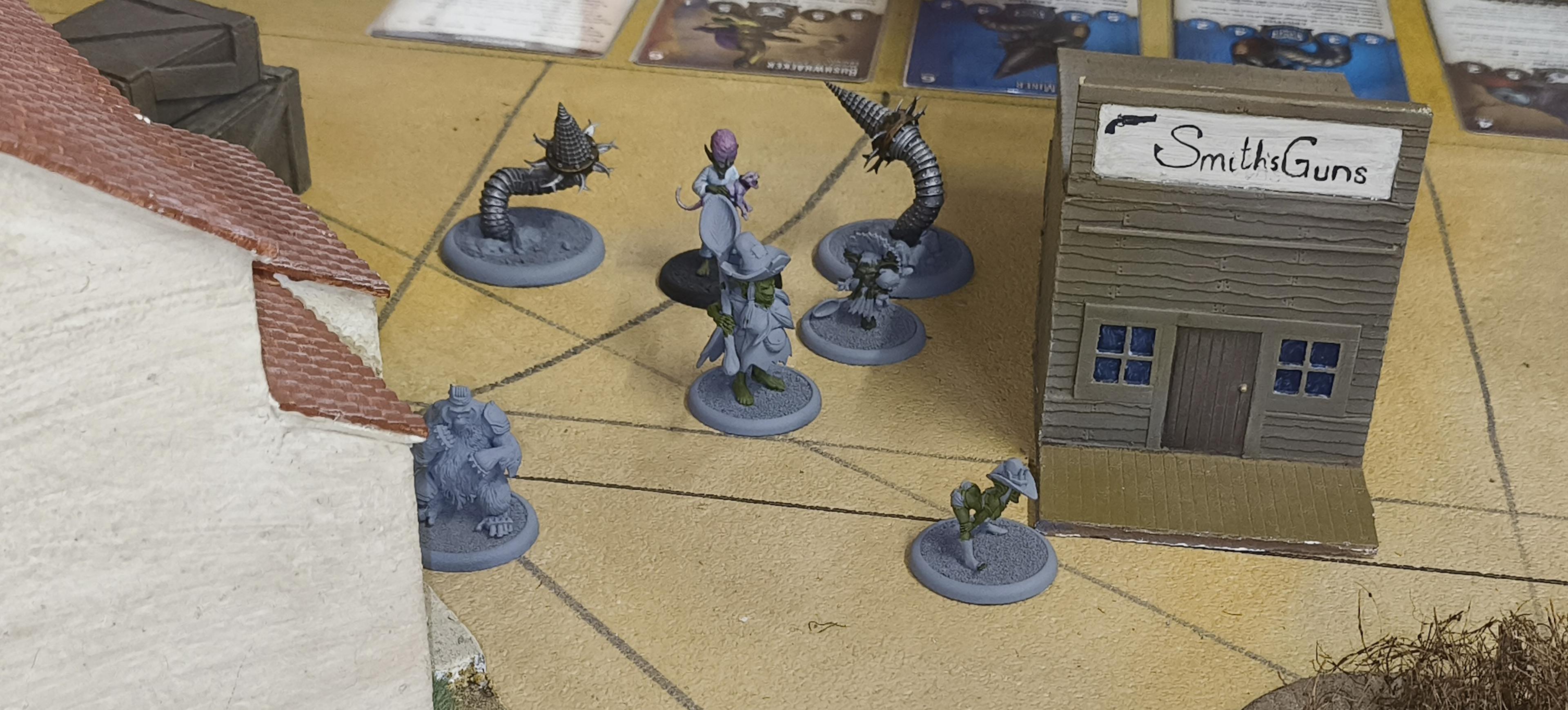 A Tricky Keyword deployed and ready to move in a game of Malifaux