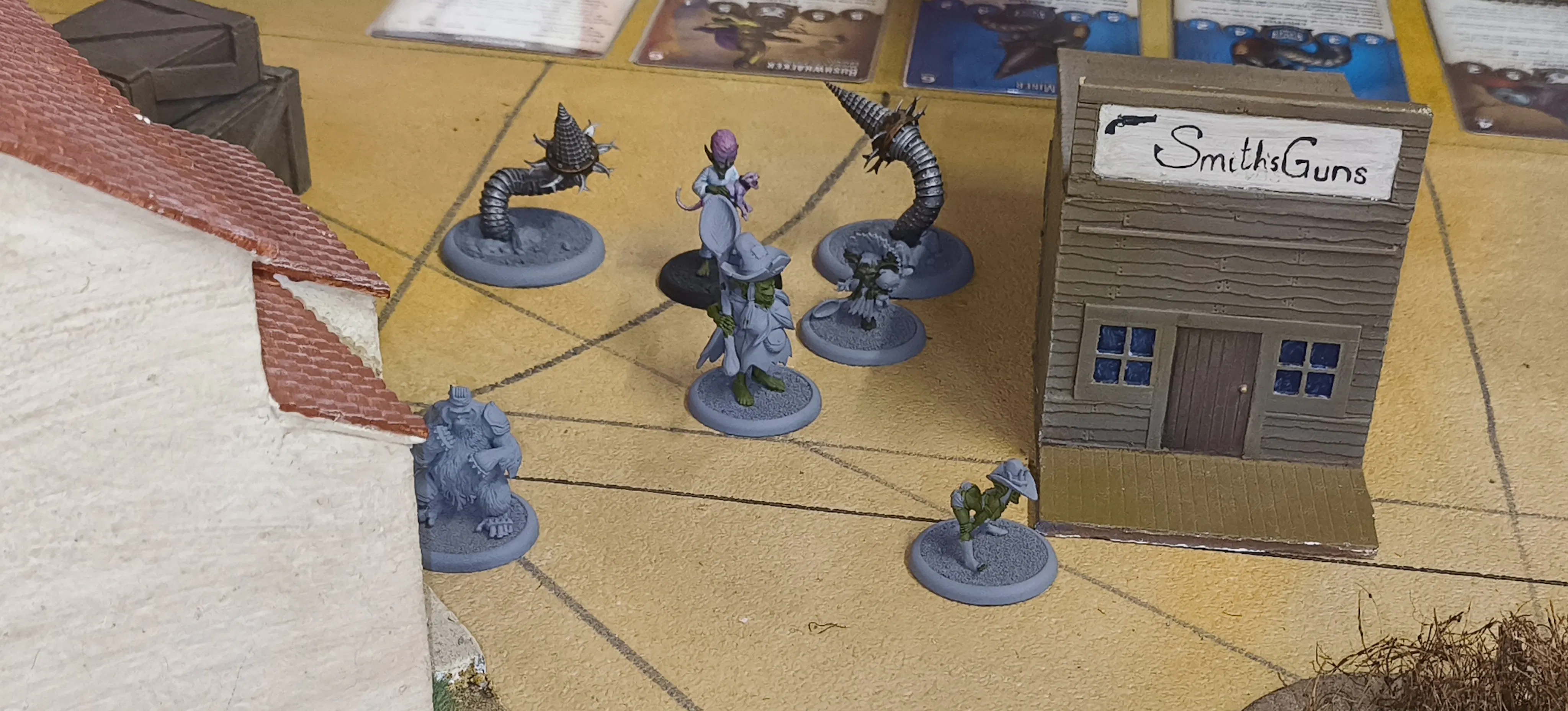 A Tricky Keyword deployed and ready to move in a game of Malifaux