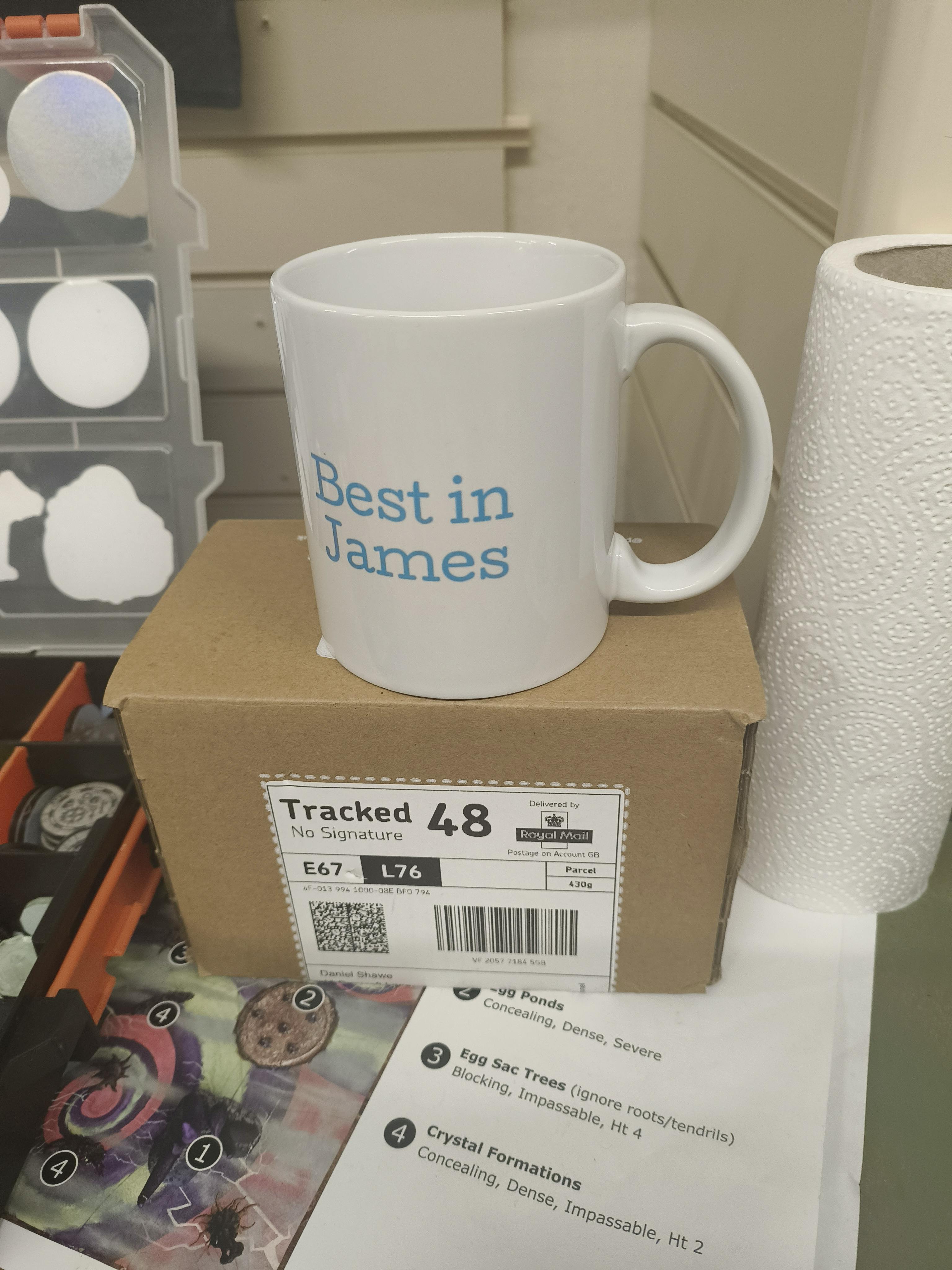 A mug emblazoned with Best in James