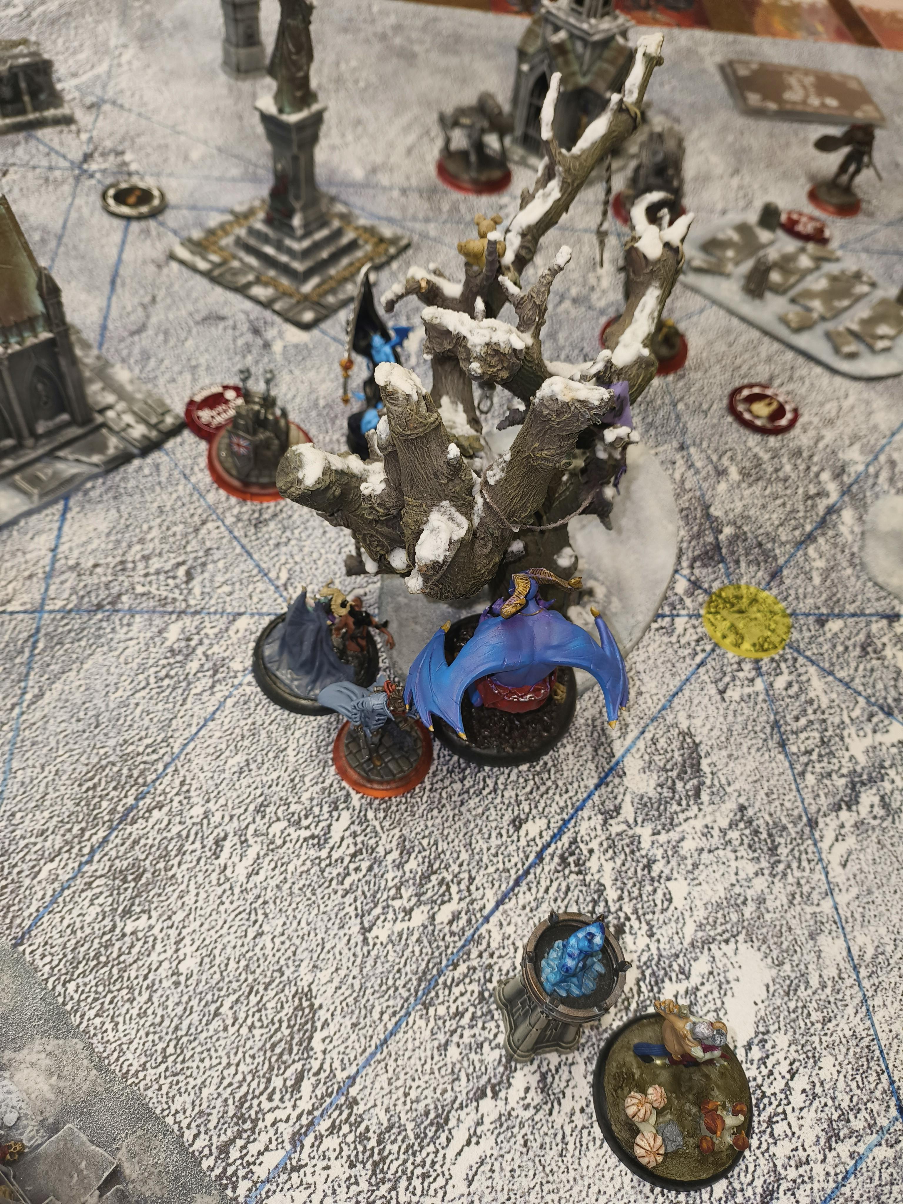 Returned models in an icy graveyard