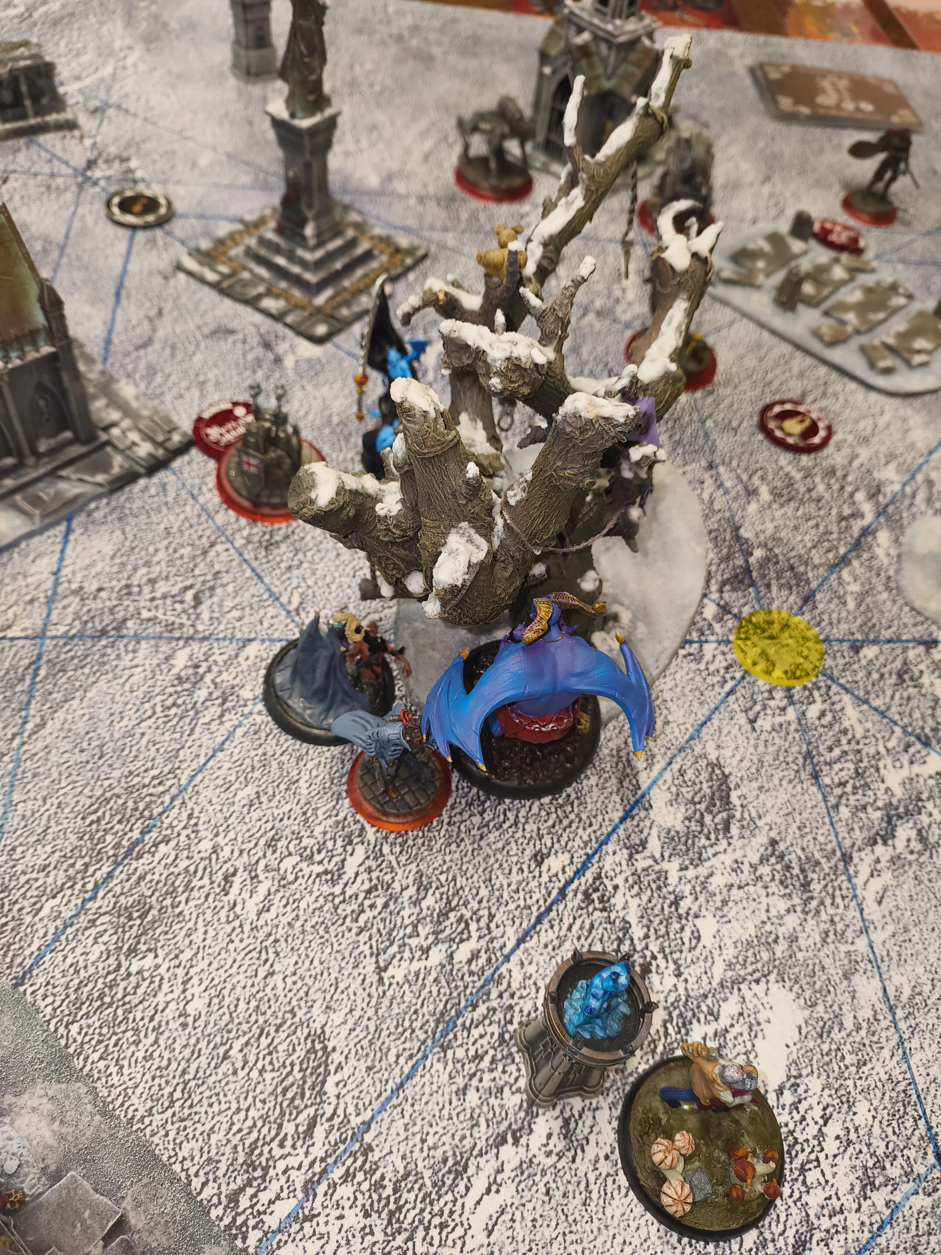 Returned models in an icy graveyard