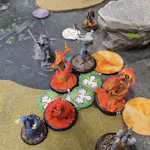 Lots of Malifaux models and Markers