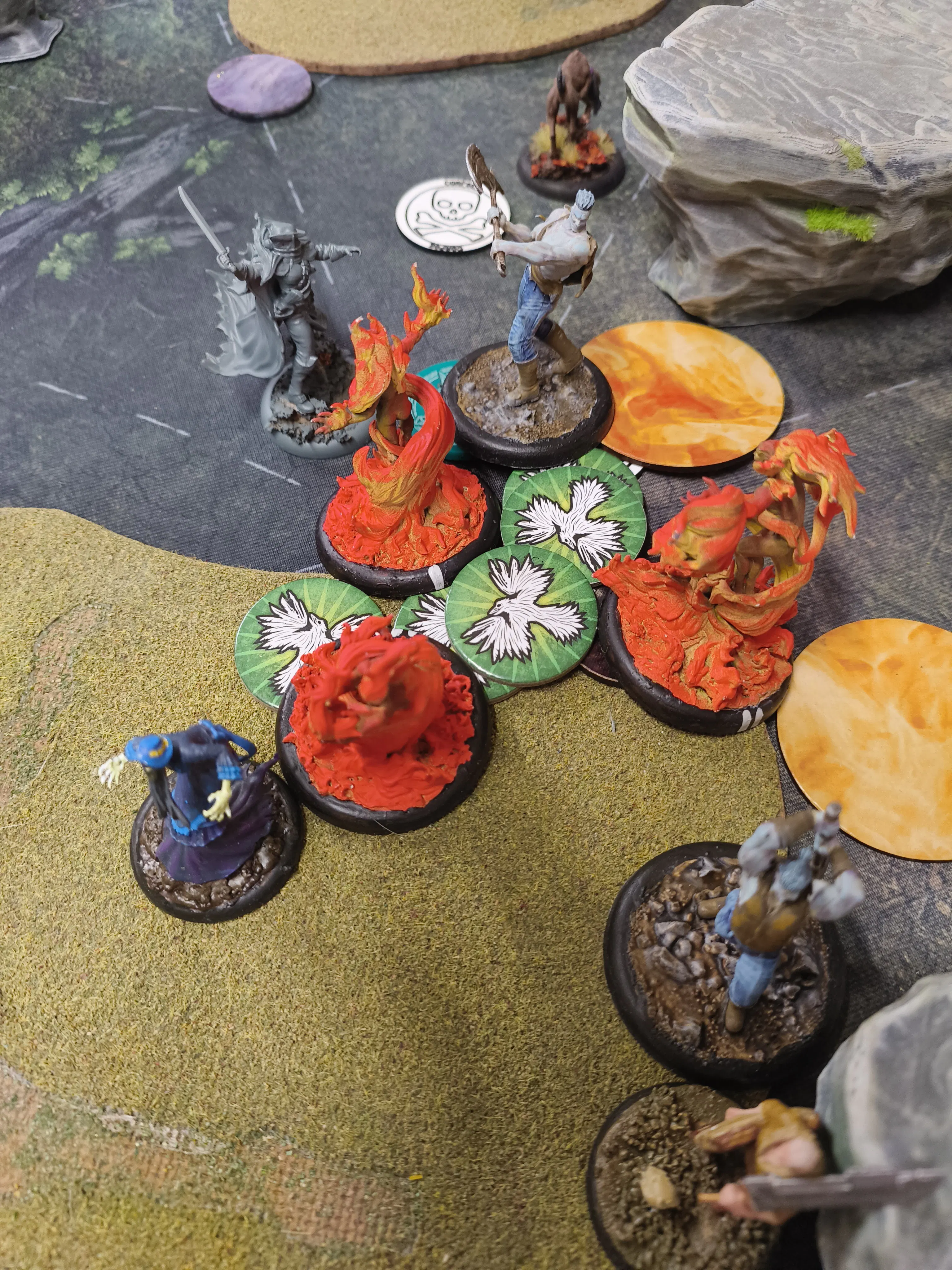 Lots of Malifaux models and Markers