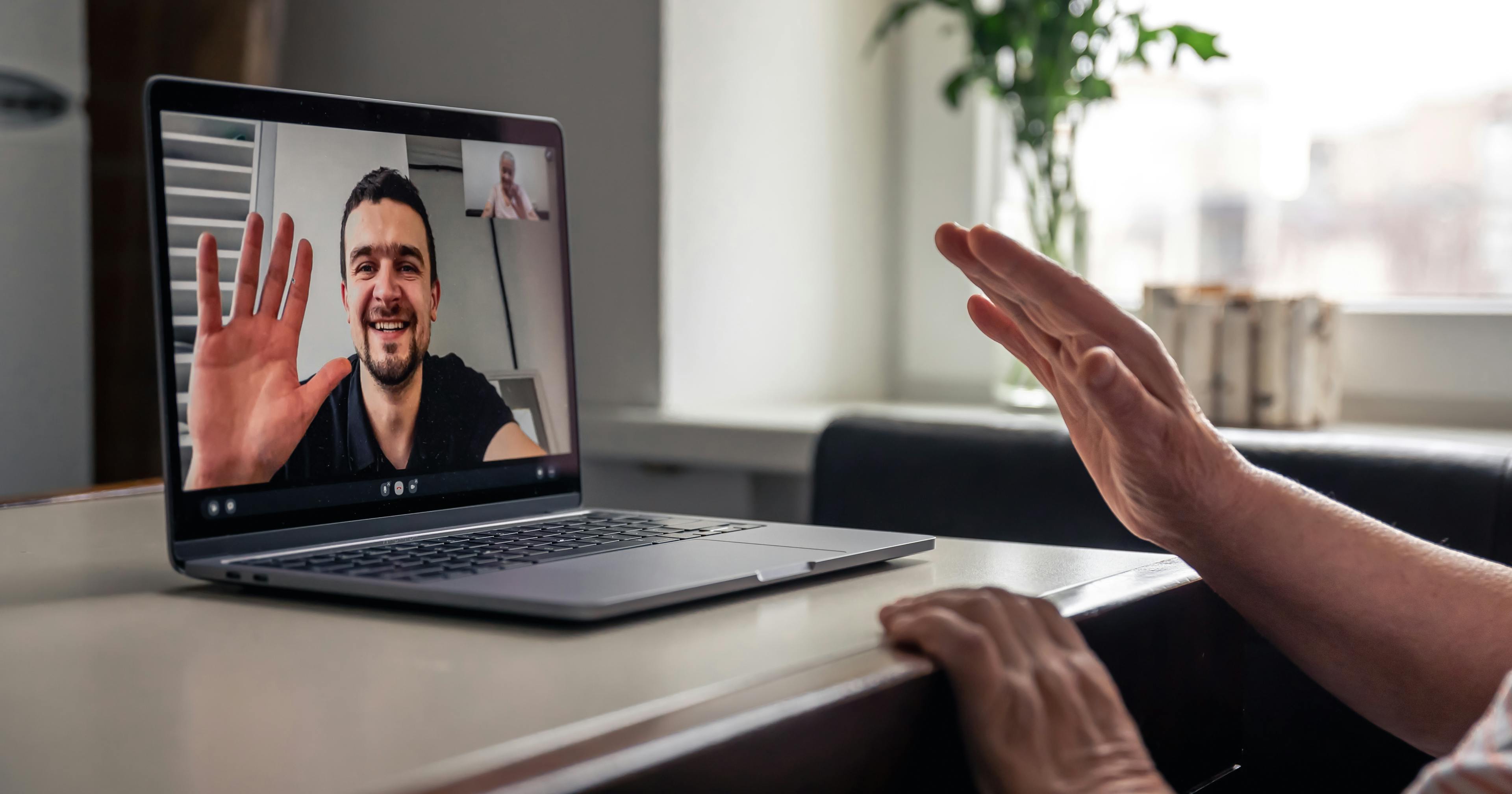 An online Zoom lesson with Janet and a student