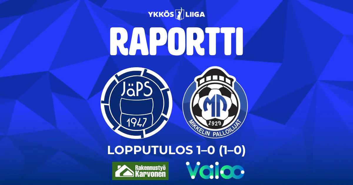 Raportti: JäPS – MP 1–0 (1–0)