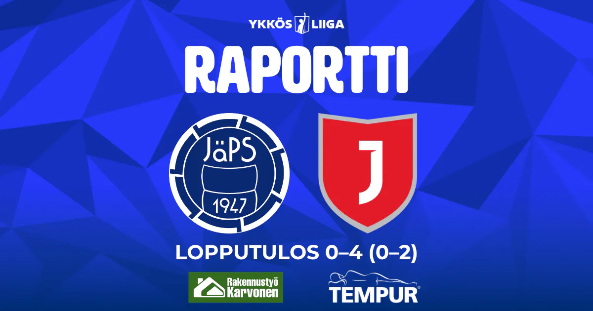 Raportti: JäPS – Jippo 0–4 (0–2)