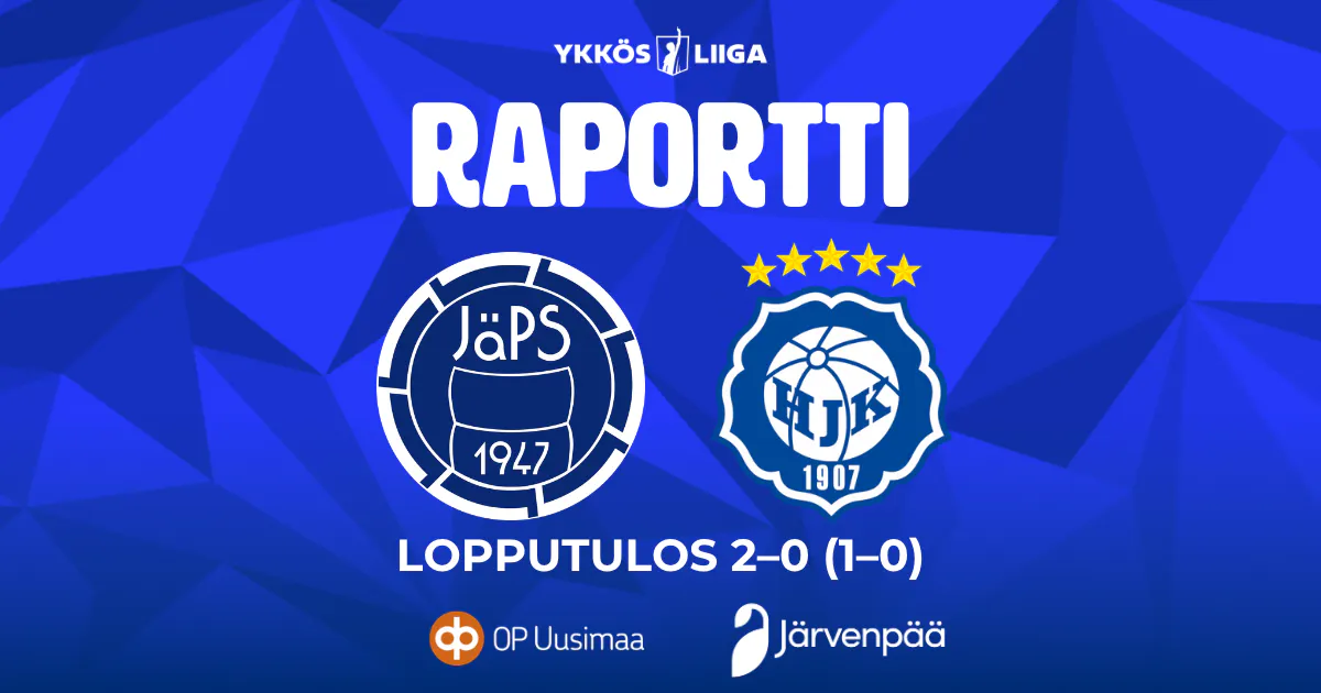 Raportti: JäPS – HJK Klubi 04 2–0 (1–0)