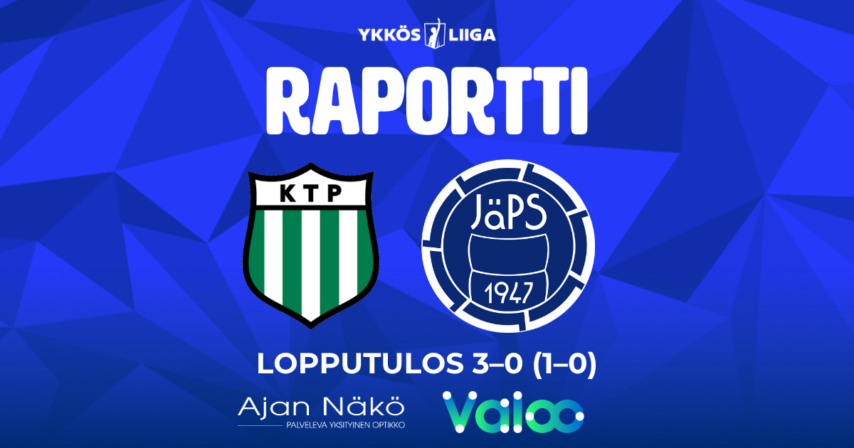 Raportti: KTP – JäPS 3–0 (1–0)