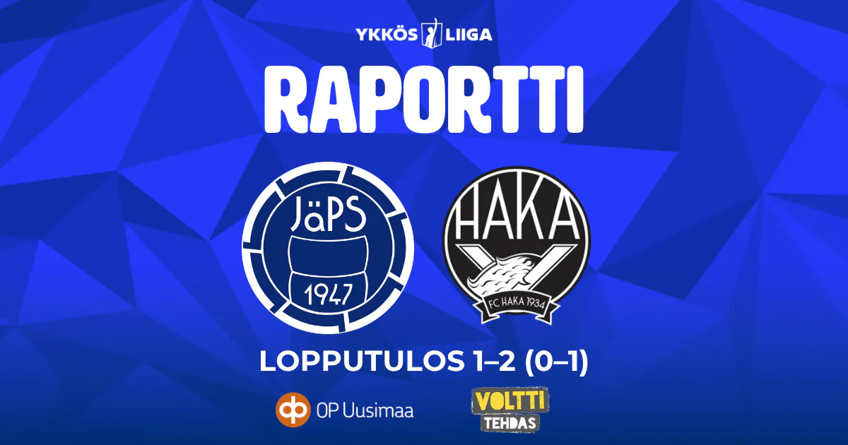 Raportti: JäPS – FC Haka 1–2 (0–1)