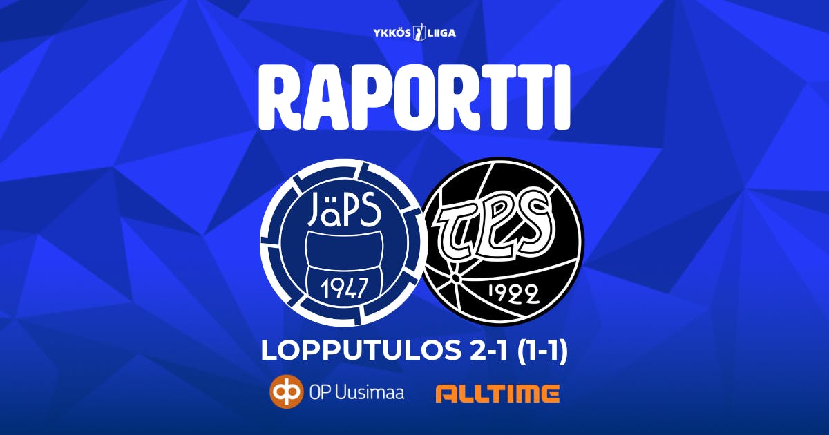 Raportti: JäPS 2-1 (1-1) TPS
