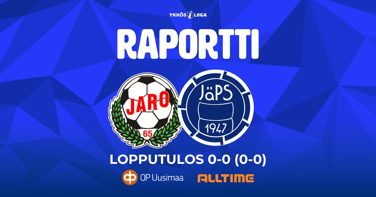Raportti: Jaro 0-0 (0-0) JäPS