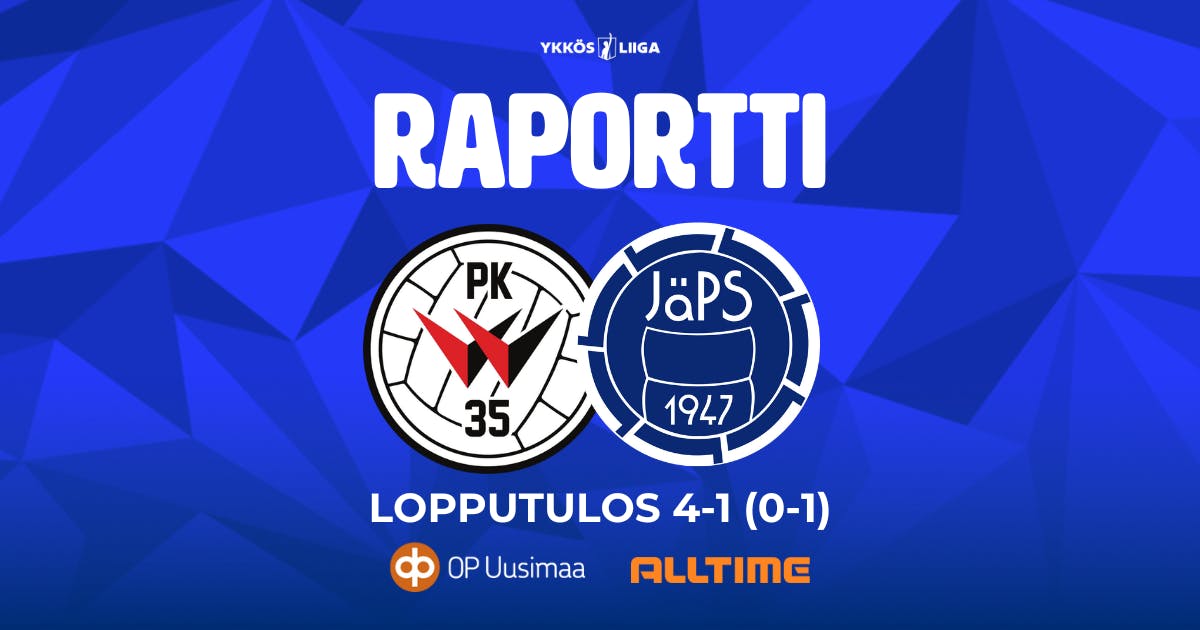 Raportti: PK-35 4–1 (0–1) JäPS