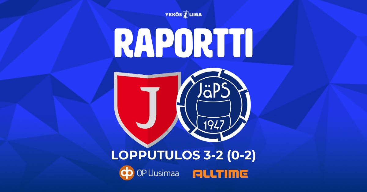Raportti: JIPPO 3–2 (0–2) JäPS