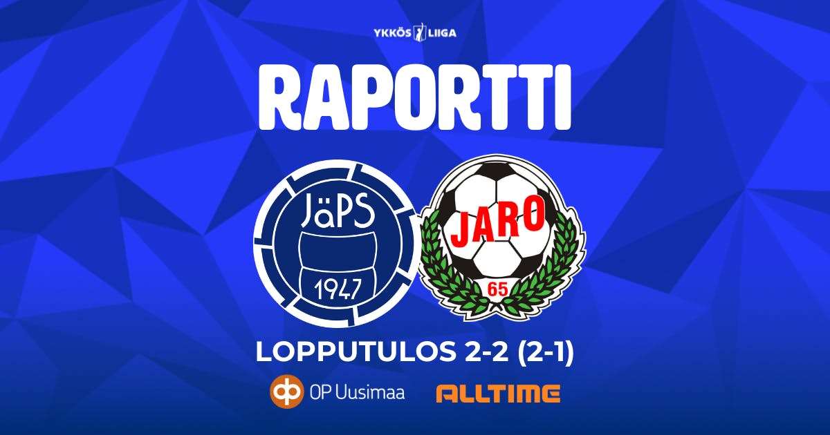 Raportti: JäPS 2–2 (2–1) FF Jaro