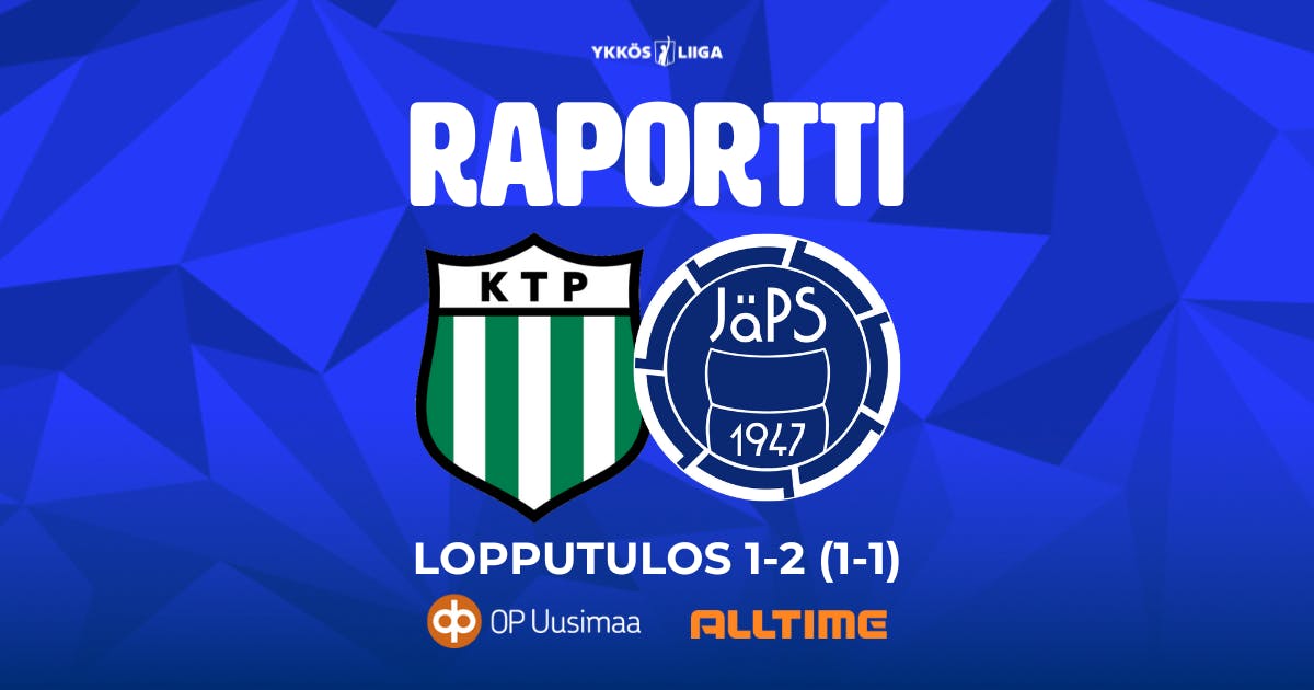 Raportti: KTP 1–2 (1–1) JäPS