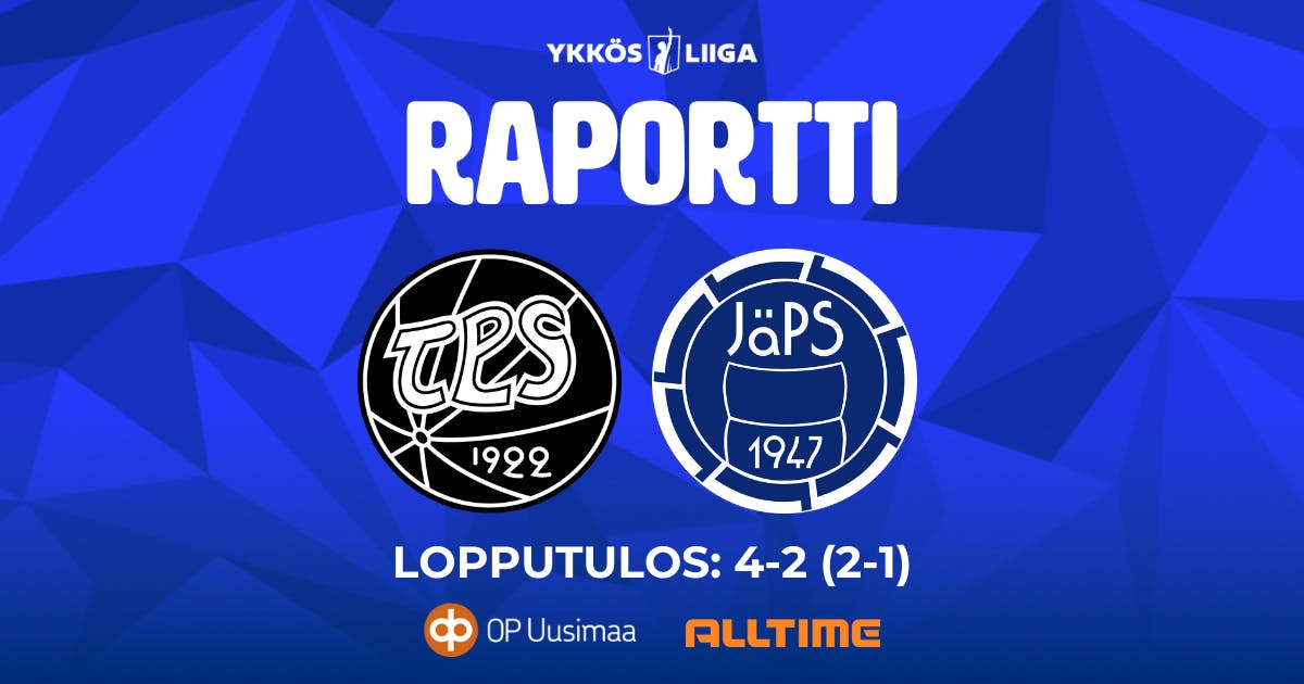 Raportti: TPS – JäPS 4–2