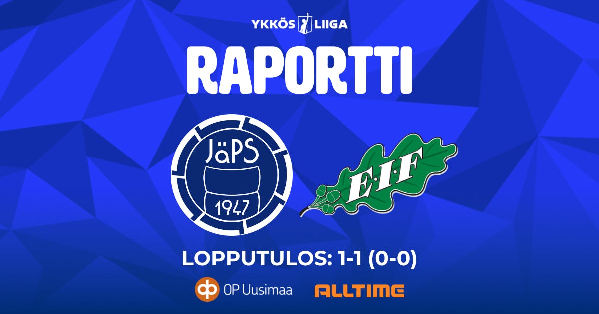 Raportti: JäPS – EIF 1–1 (0–0)