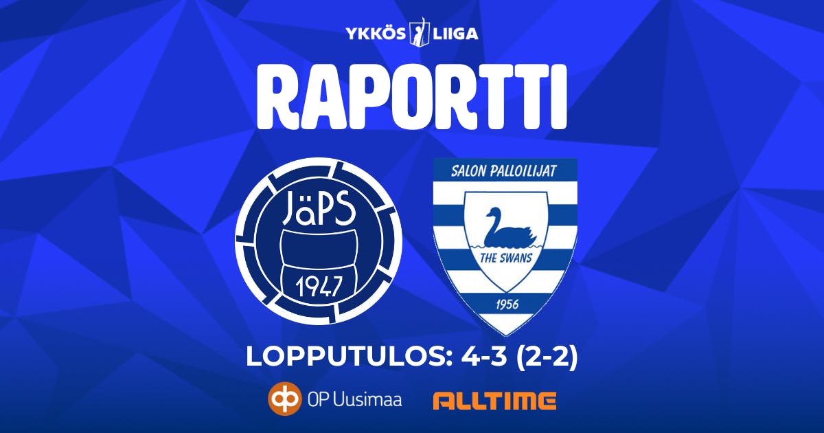 Raportti: JäPS – SalPa 4–3 (2–2)