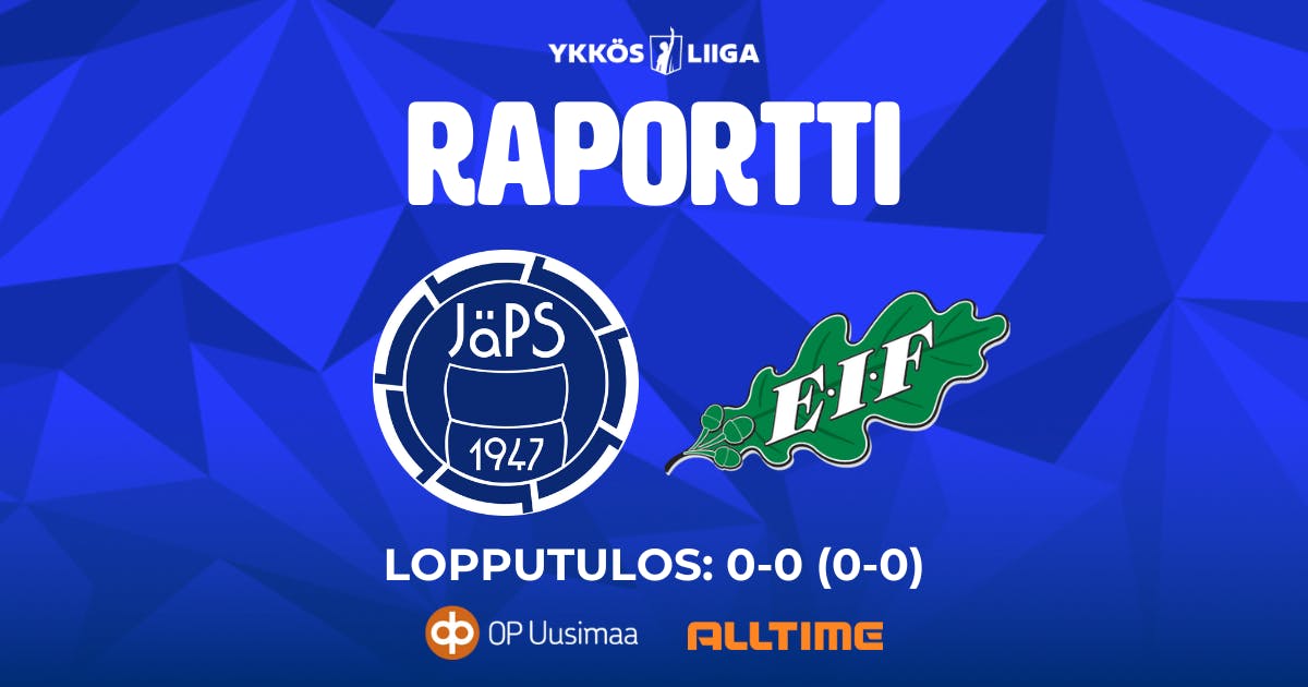 Raportti: JäPS – EIF 0–0 (0–0)