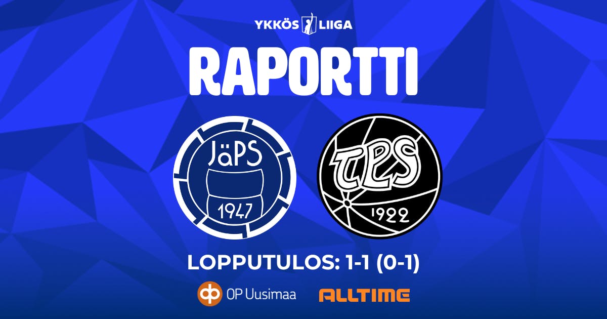 Raportti: JäPS – TPS 1–1 (0–1)