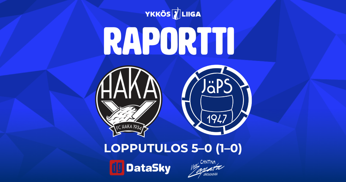Raportti: FC Haka – JäPS 5–0 (1–0)
