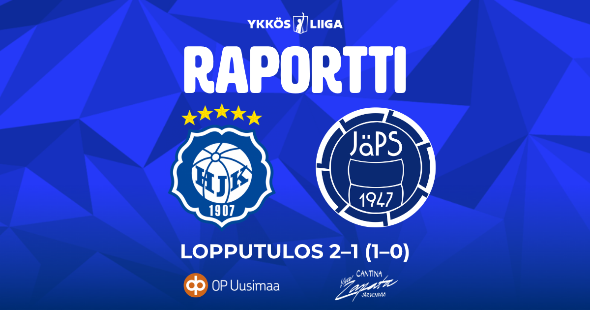 Raportti: HJK Klubi 04 – JäPS 2–1 (1–0)