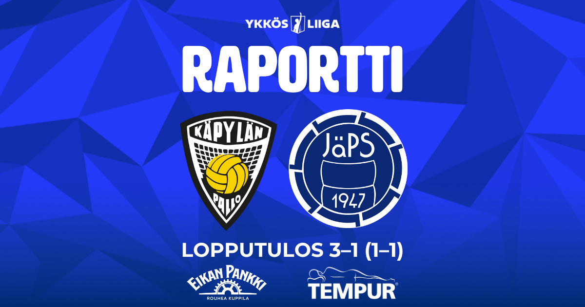 Raportti: KäPa – JäPS 3–1 (1–1)