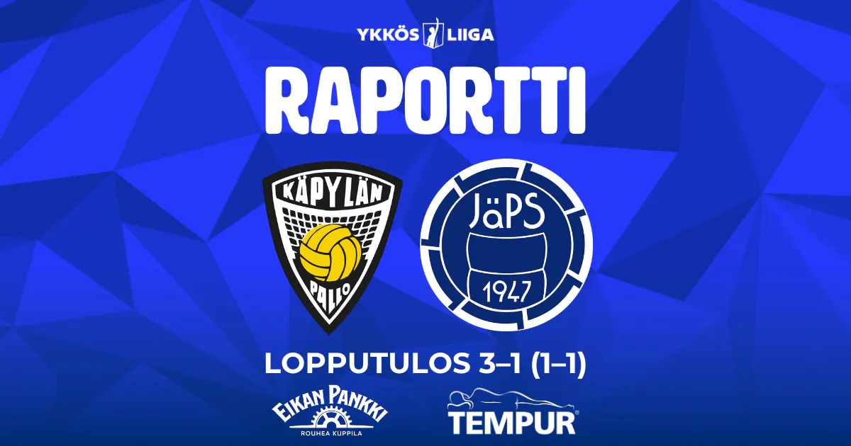 Raportti: KäPa – JäPS 3–1 (1–1)