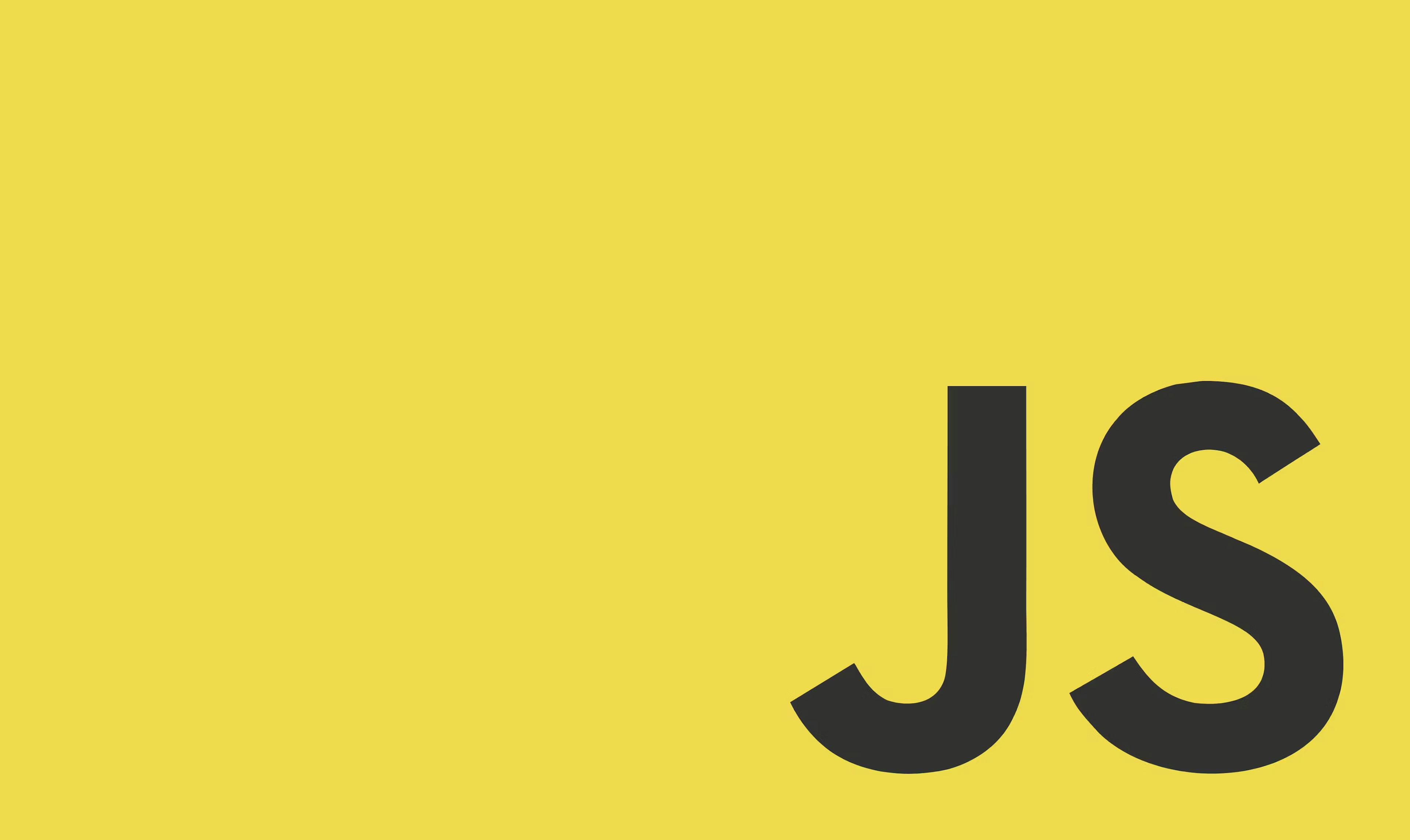 JavaScript JS on a yellow background